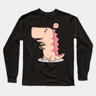 Cute Dinosaur Cartoon Art Long Sleeve T-Shirt